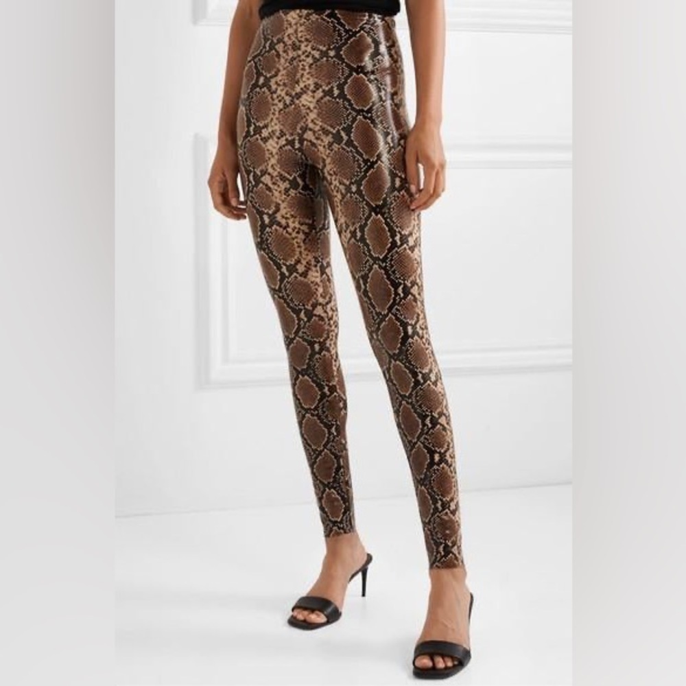 Commando Brown Snake Print High-Waist Leggings